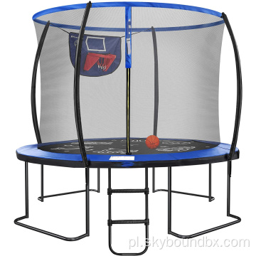 Ogrodowy antyfall trampolina z ogrodzeniem bezpieczeństwa